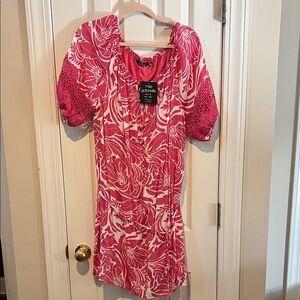 Mlle Gabrielle Pink and White Floral Mini Dress